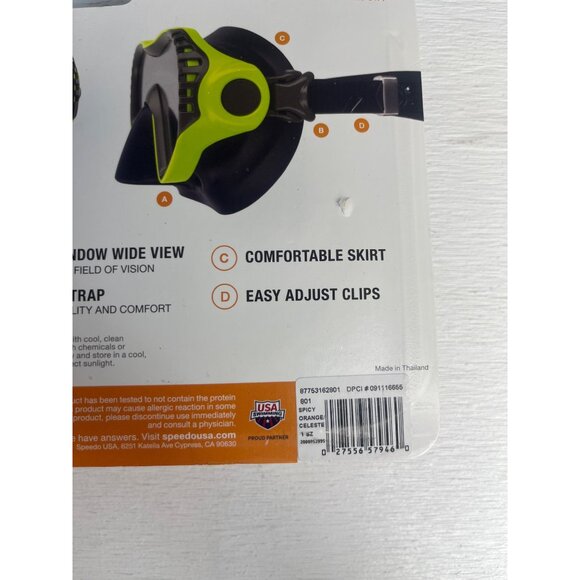 Speedo Junior Wave Watcher Mask Ages 6-14 Adjustable Straps Anti-Fog New - Picture 10 of 10